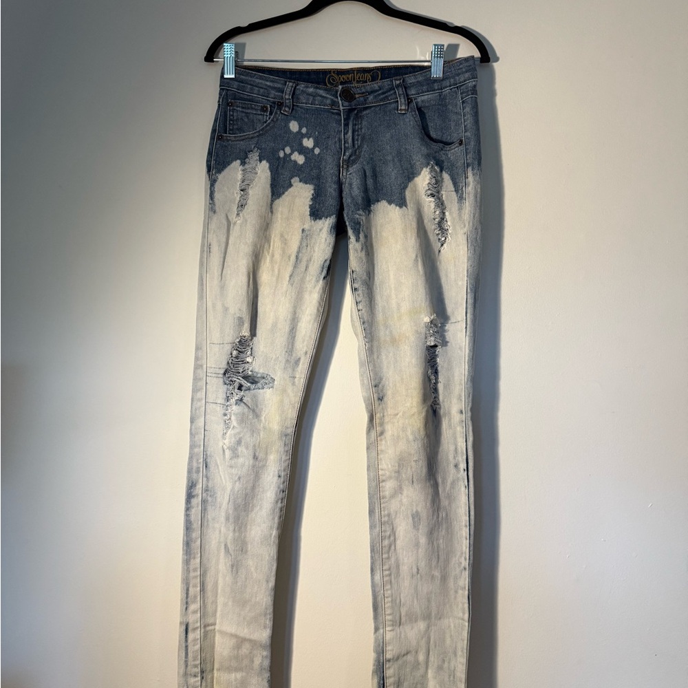 Spoon Women's Distressed Blue Jeans